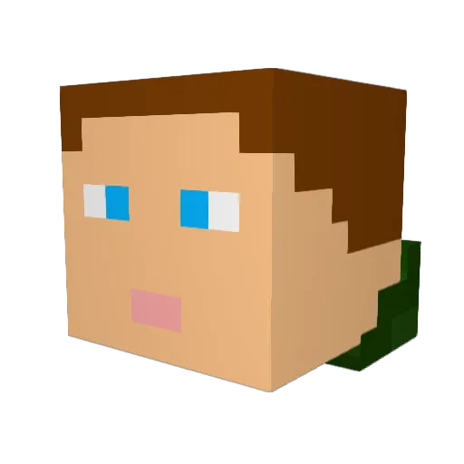 jarlanz Minecraft avatar head, 3D render