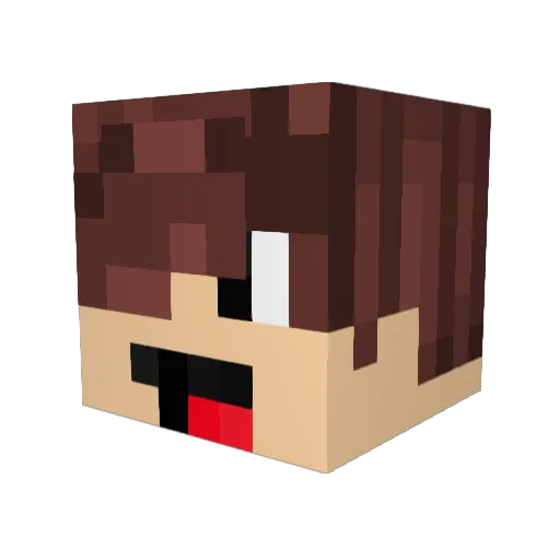 jarmuy Minecraft avatar head, 3D render