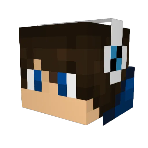 jarnedelange Minecraft avatar head, 3D render