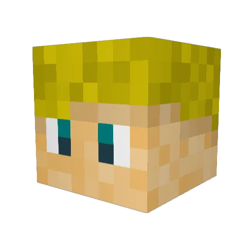 jarow_ Minecraft avatar head, 3D render