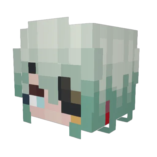 jas_is_tired Minecraft avatar head, 3D render