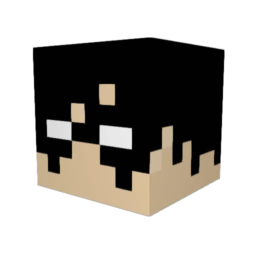 jase728 Minecraft avatar head, 3D render