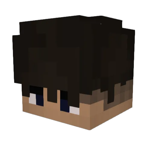 jasiekbezformy Minecraft avatar head, 3D render