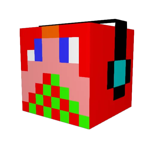 jasieksol Minecraft avatar head, 3D render