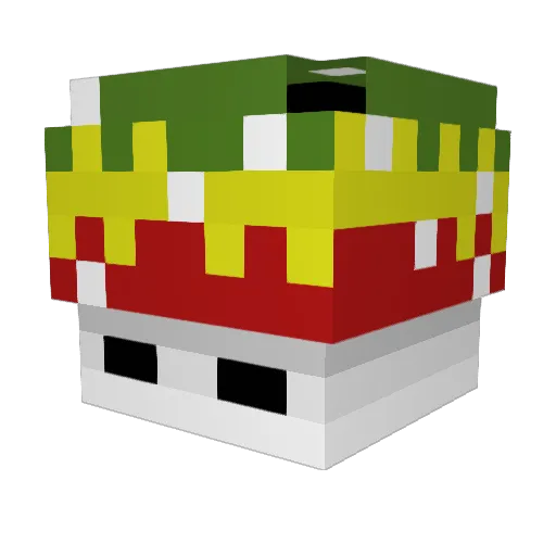 jaskq Minecraft avatar head, 3D render