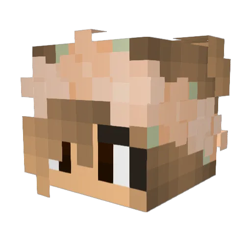 jasmijncraft Minecraft avatar head, 3D render