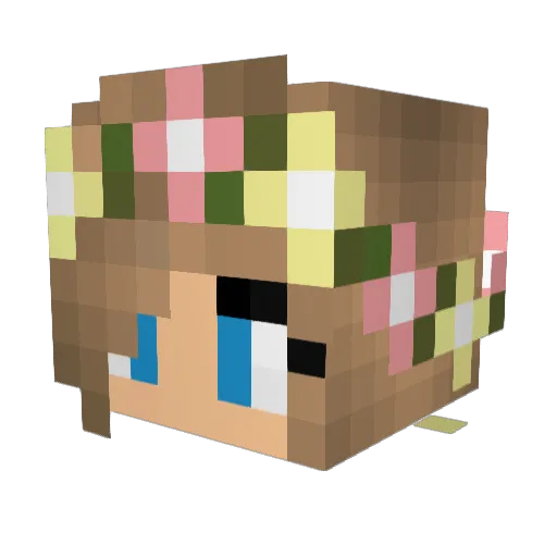 jasmine887 Minecraft avatar head, 3D render