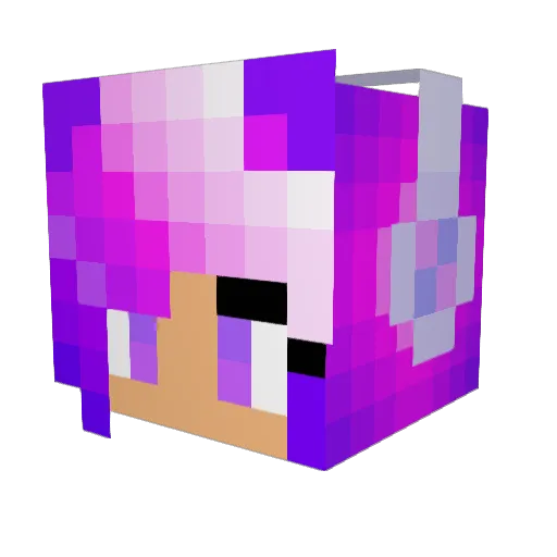 jasminepp Minecraft avatar head, 3D render