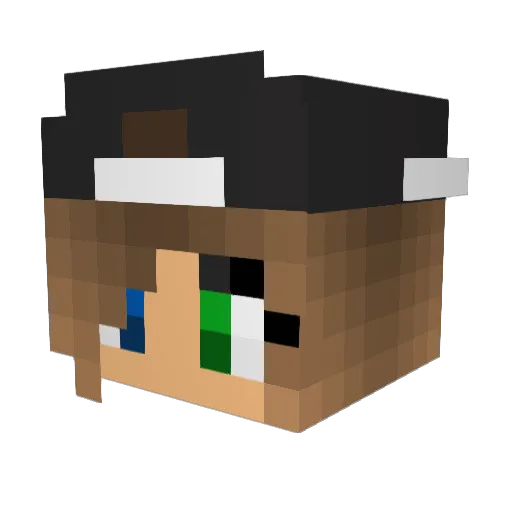 jasminppp Minecraft avatar head, 3D render