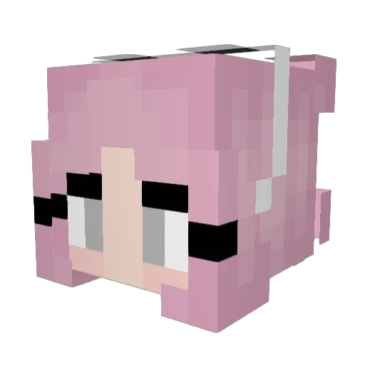 jasminsgaming Minecraft avatar head, 3D render