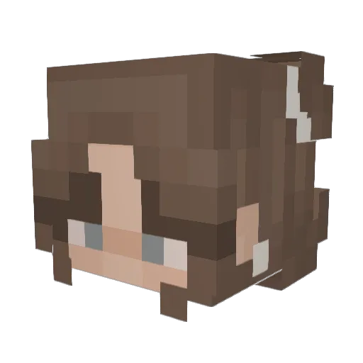 jasminthy Minecraft avatar head, 3D render