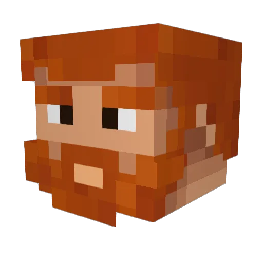 jasoul Minecraft avatar head, 3D render