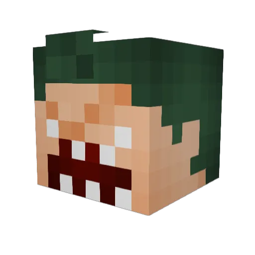 jasownya Minecraft avatar head, 3D render