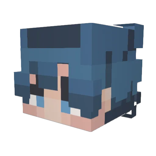 jasperbaxxie Minecraft avatar head, 3D render