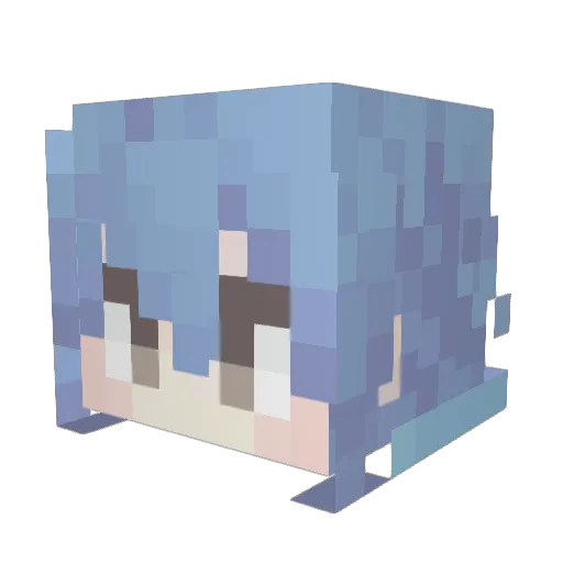 jasphobic Minecraft avatar head, 3D render