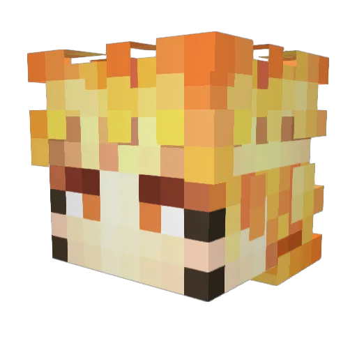 jassang Minecraft avatar head, 3D render