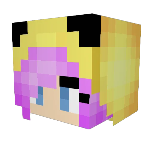 jastheunicorn Minecraft avatar head, 3D render