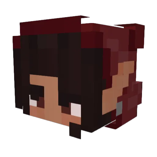 jasuminn Minecraft avatar head, 3D render