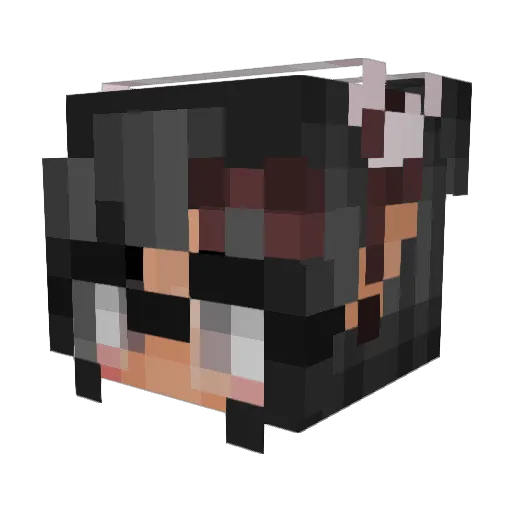 jasuumine Minecraft avatar head, 3D render