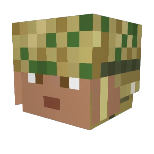 jatjeff Minecraft avatar head, 3D render