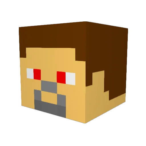 jauchoua Minecraft avatar head, 3D render