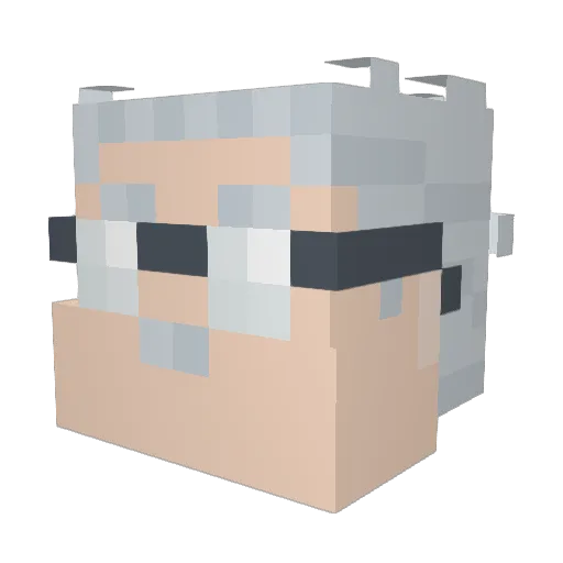 jauziammar Minecraft avatar head, 3D render