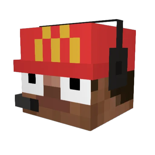 java00 Minecraft avatar head, 3D render