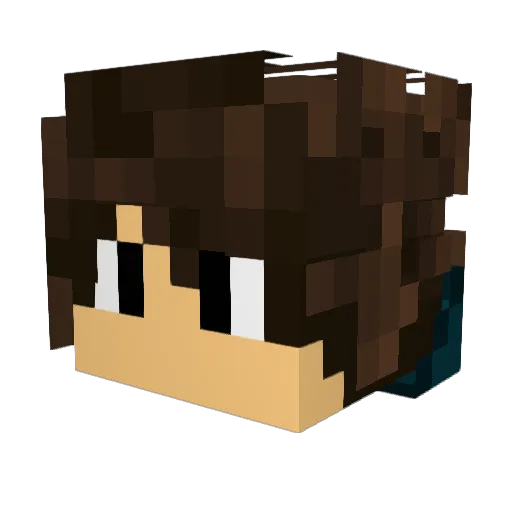 javanike Minecraft avatar head, 3D render