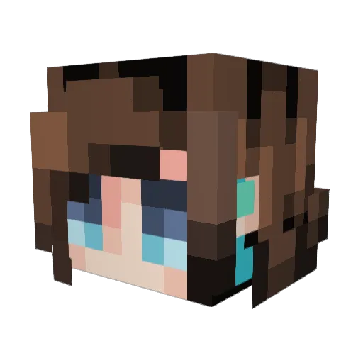 javascript_void Minecraft avatar head, 3D render