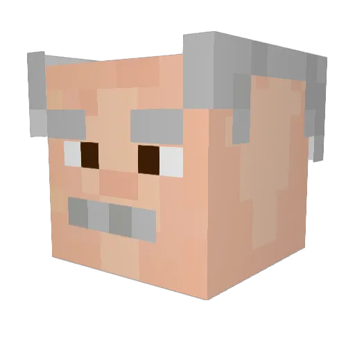 javeryes Minecraft avatar head, 3D render