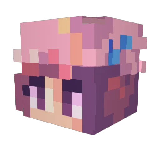 javi_isnothere Minecraft avatar head, 3D render