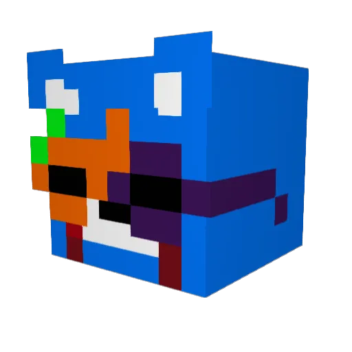 javier0010_ Minecraft avatar head, 3D render