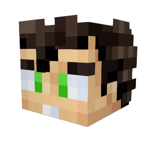 javier2555 Minecraft avatar head, 3D render