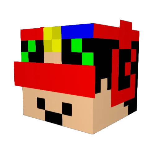 javier_tan Minecraft avatar head, 3D render
