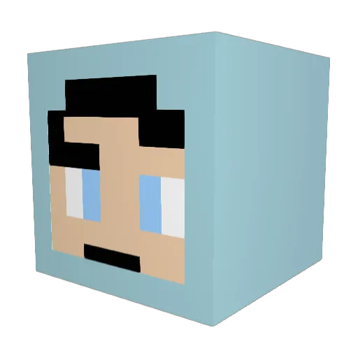 javierducks101 Minecraft avatar head, 3D render