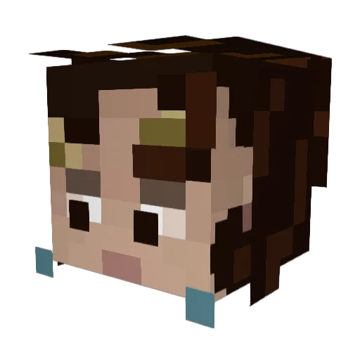 javivailon Minecraft avatar head, 3D render