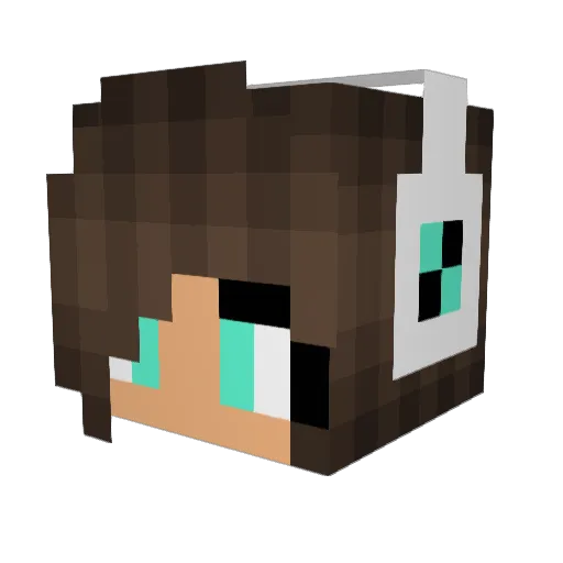 jawaji Minecraft avatar head, 3D render