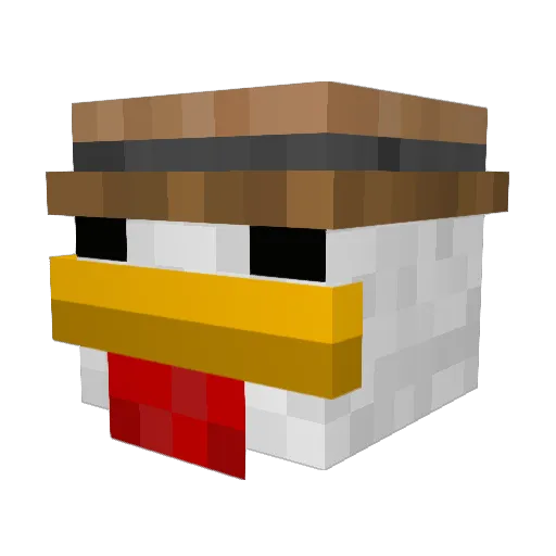 jawen Minecraft avatar head, 3D render