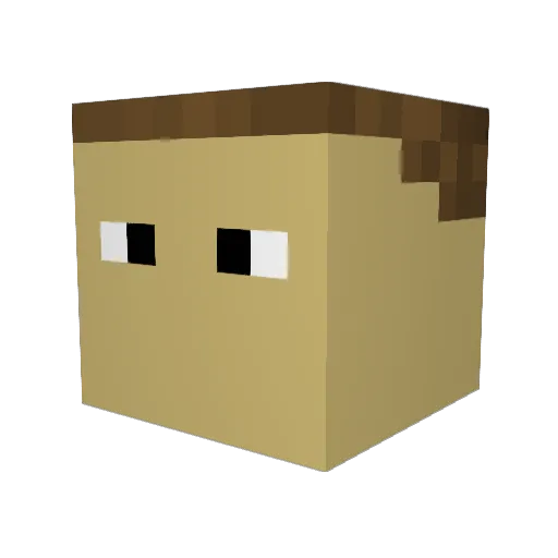 jawer Minecraft avatar head, 3D render