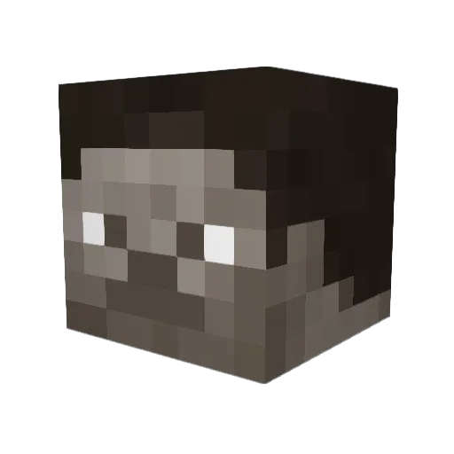 jawlak Minecraft avatar head, 3D render