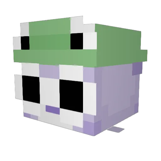 jawnering Minecraft avatar head, 3D render