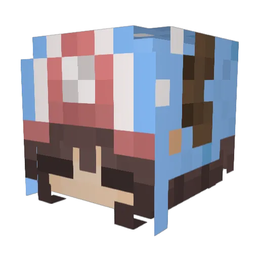 jax_s Minecraft avatar head, 3D render