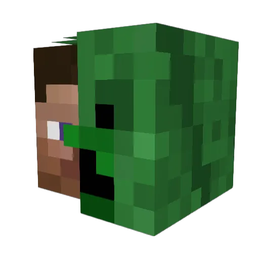 jaxcraftman Minecraft avatar head, 3D render