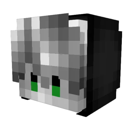 jaxipelle Minecraft avatar head, 3D render