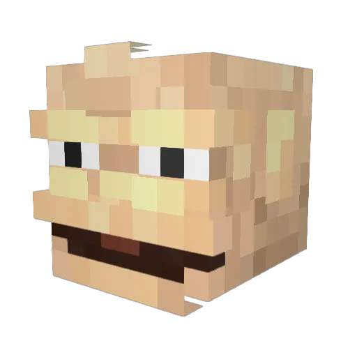 jaxmax56 Minecraft avatar head, 3D render