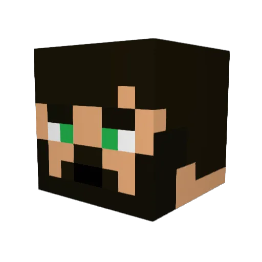 jaxsolice Minecraft avatar head, 3D render