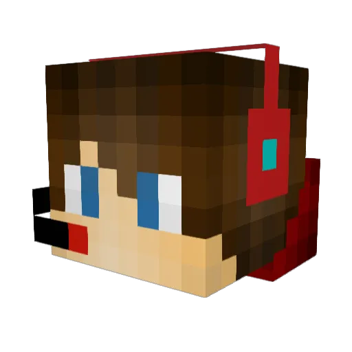 jaybeeeb Minecraft avatar head, 3D render
