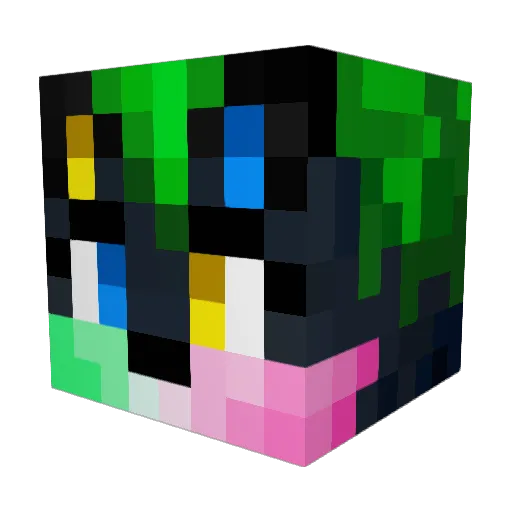 jaybeware Minecraft avatar head, 3D render