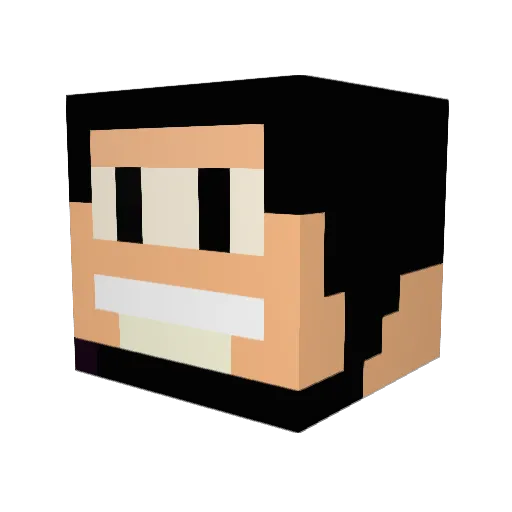 jaycanon Minecraft avatar head, 3D render