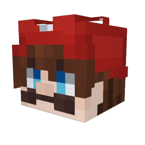 jaycestewart Minecraft avatar head, 3D render